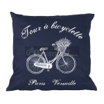 PODUSZKA OZDOBNA FRENCH HOME Bicyclette - Rower BLUE